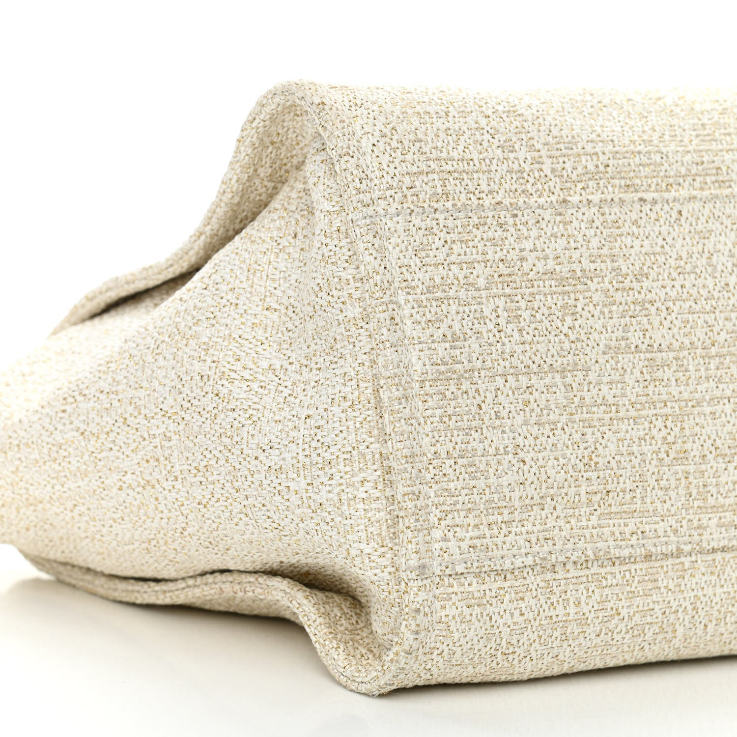 Chanel Lurex Boucle Large Deauville Tote White 8 of 13