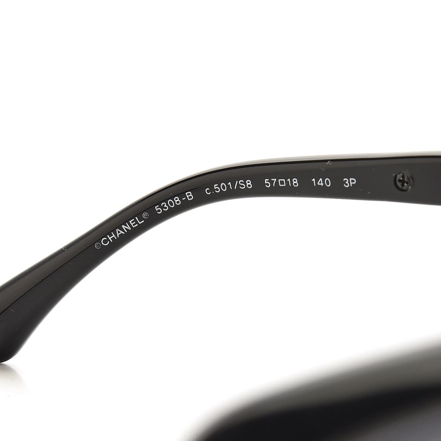 Crystal Baguette Polarized Square Sunglasses 5308-B Black