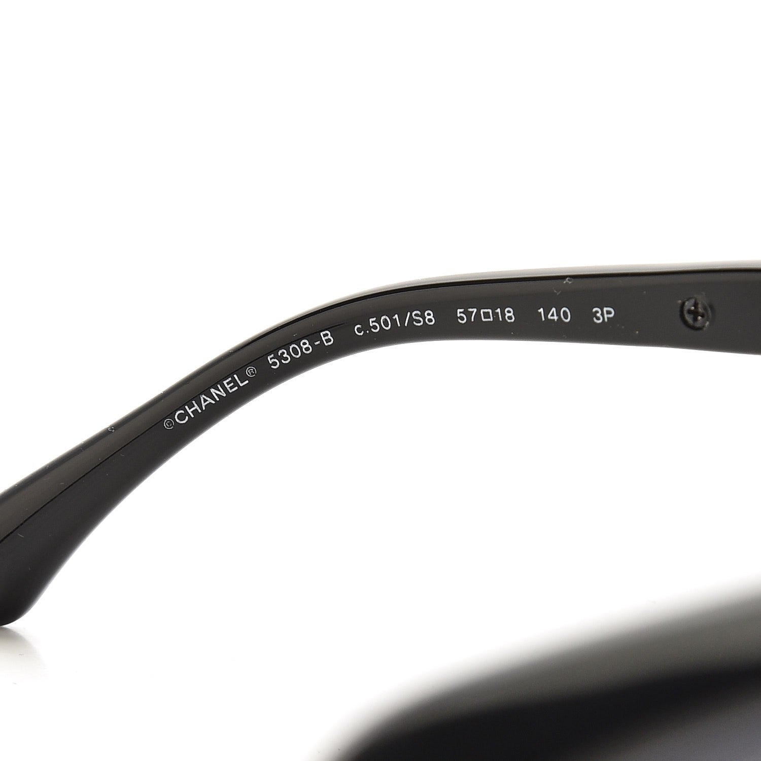Chanel Crystal Baguette Polarized Square Sunglasses 5308-B Black 15 of 18