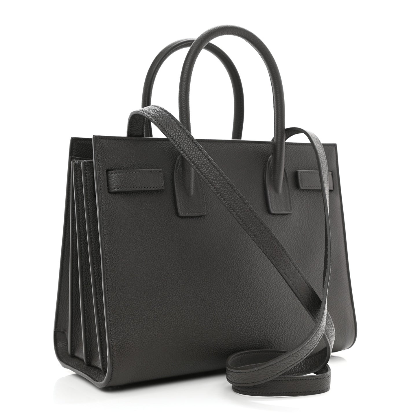 Grained Calfskin Baby Sac De Jour Coal
