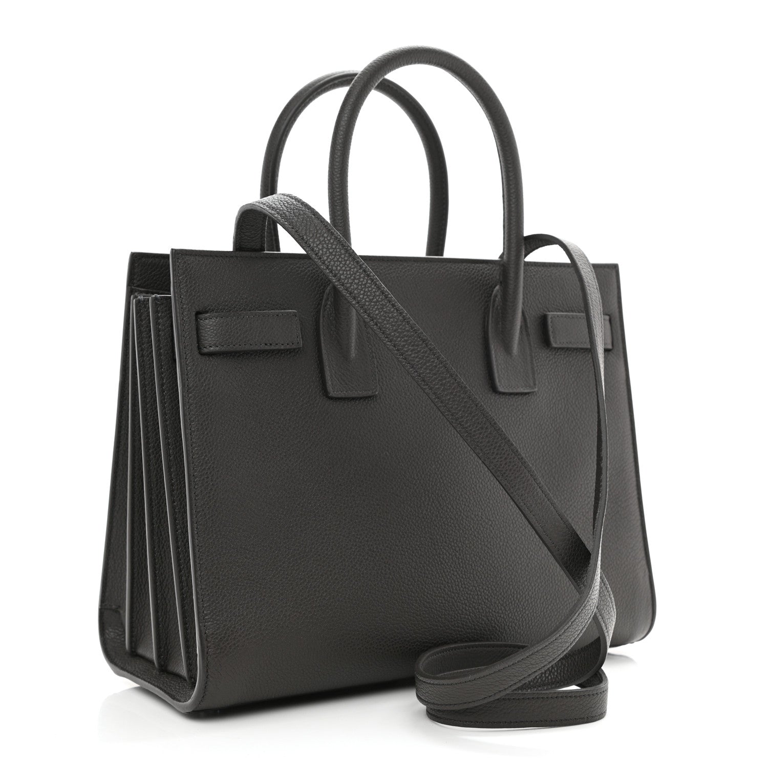 Saint Laurent Grained Calfskin Baby Sac De Jour Coal 3 of 10