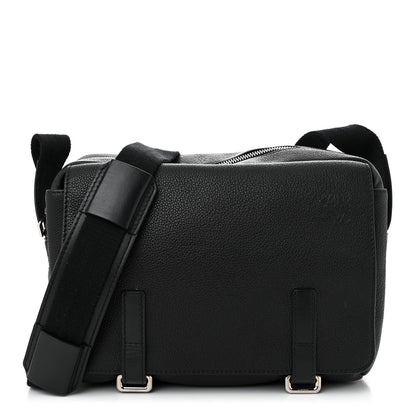 Loewe Soft Grained Calfskin Military Messenger Bag Black 1 of 11