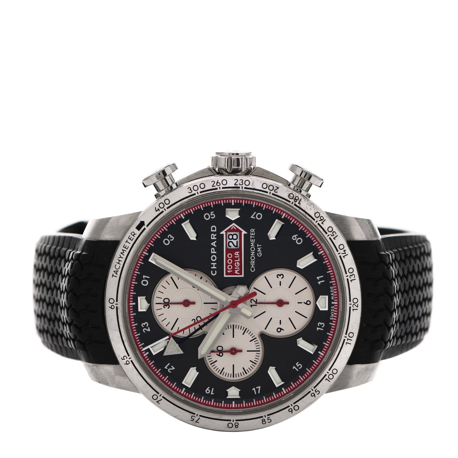Chopard Stainless Steel Rubber 44mm Mille Miglia Chronograph Automatic Watch Black 2 of 4