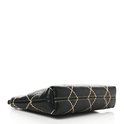 Chanel Lambskin Surpique Stitch Pochette Black 3 of 8