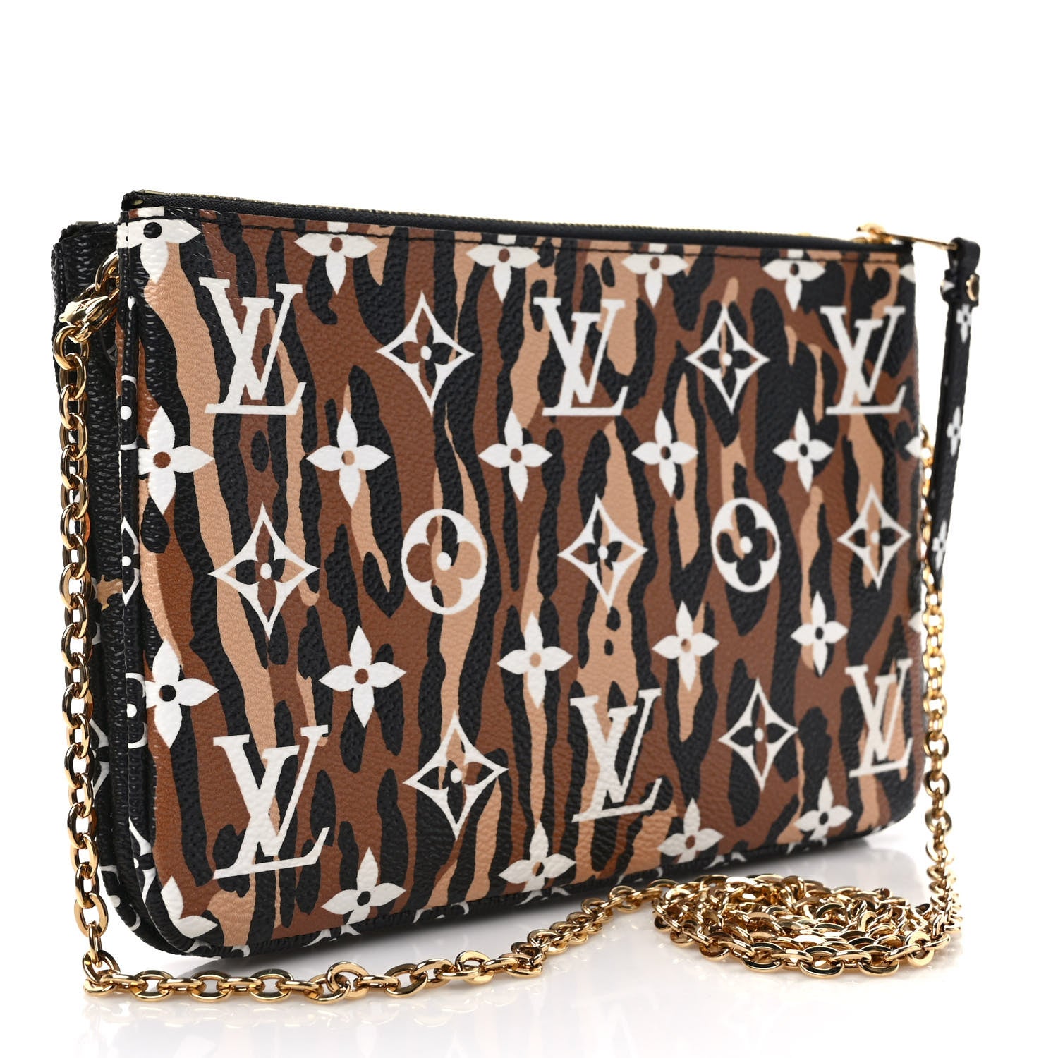 Louis Vuitton Monogram Giant Jungle Pochette Double Zip Black 2 of 8