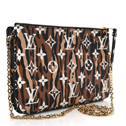 Louis Vuitton Monogram Giant Jungle Pochette Double Zip Black 2 of 8