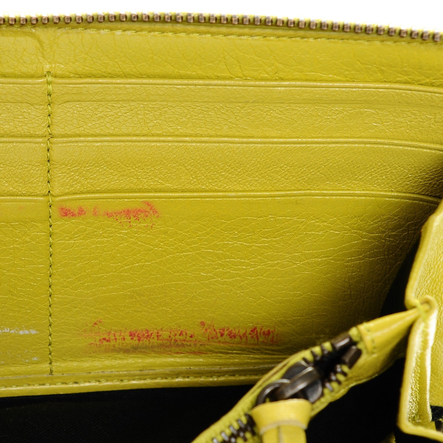 Balenciaga Agneau Classic Hardware Continental Zip Around Wallet Jaune Poussin 7 of 7