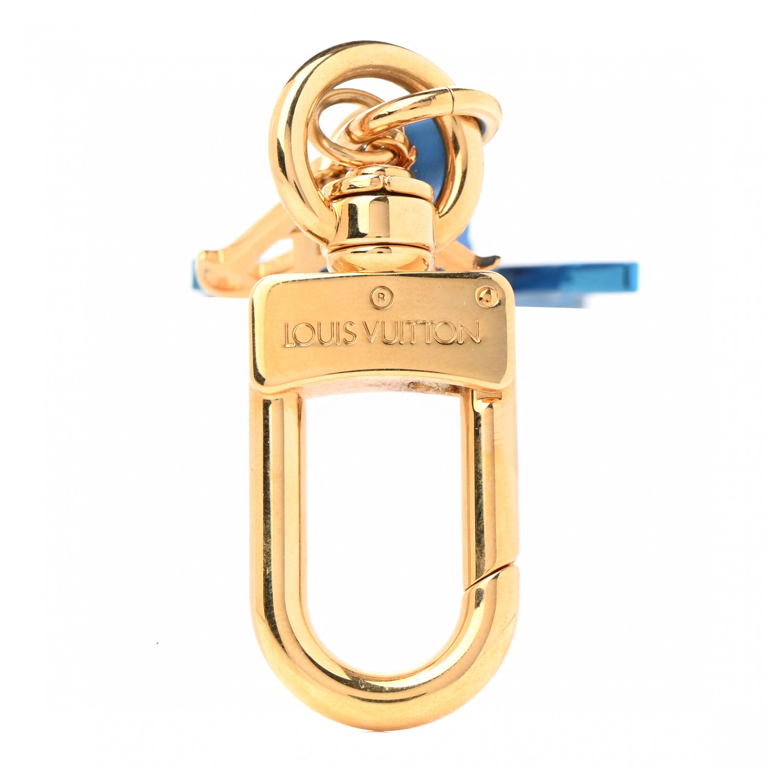 Louis Vuitton Calfskin Jeff Koons Masters LV Rabbit Bag Charm Key Ring Blue 3 of 3