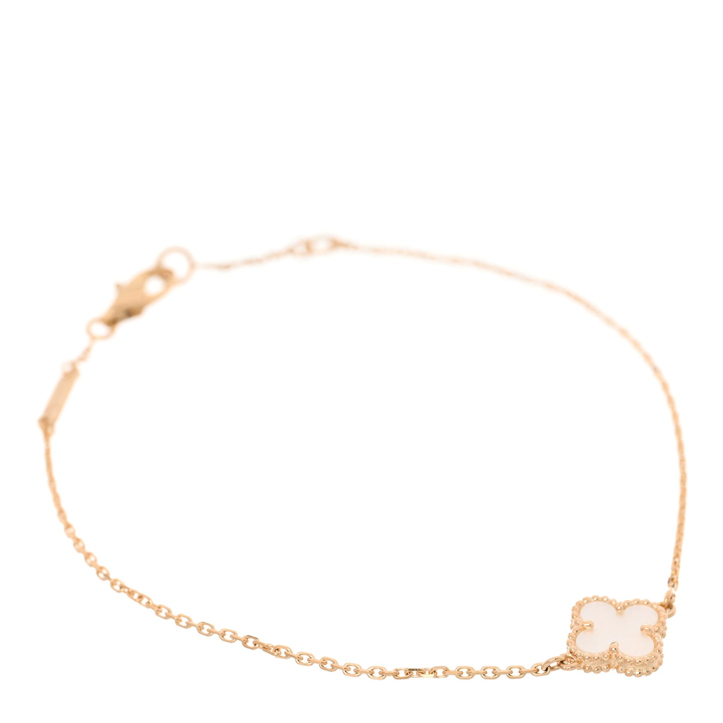 18K Yellow Gold Mother of Pearl Sweet Alhambra Bracelet