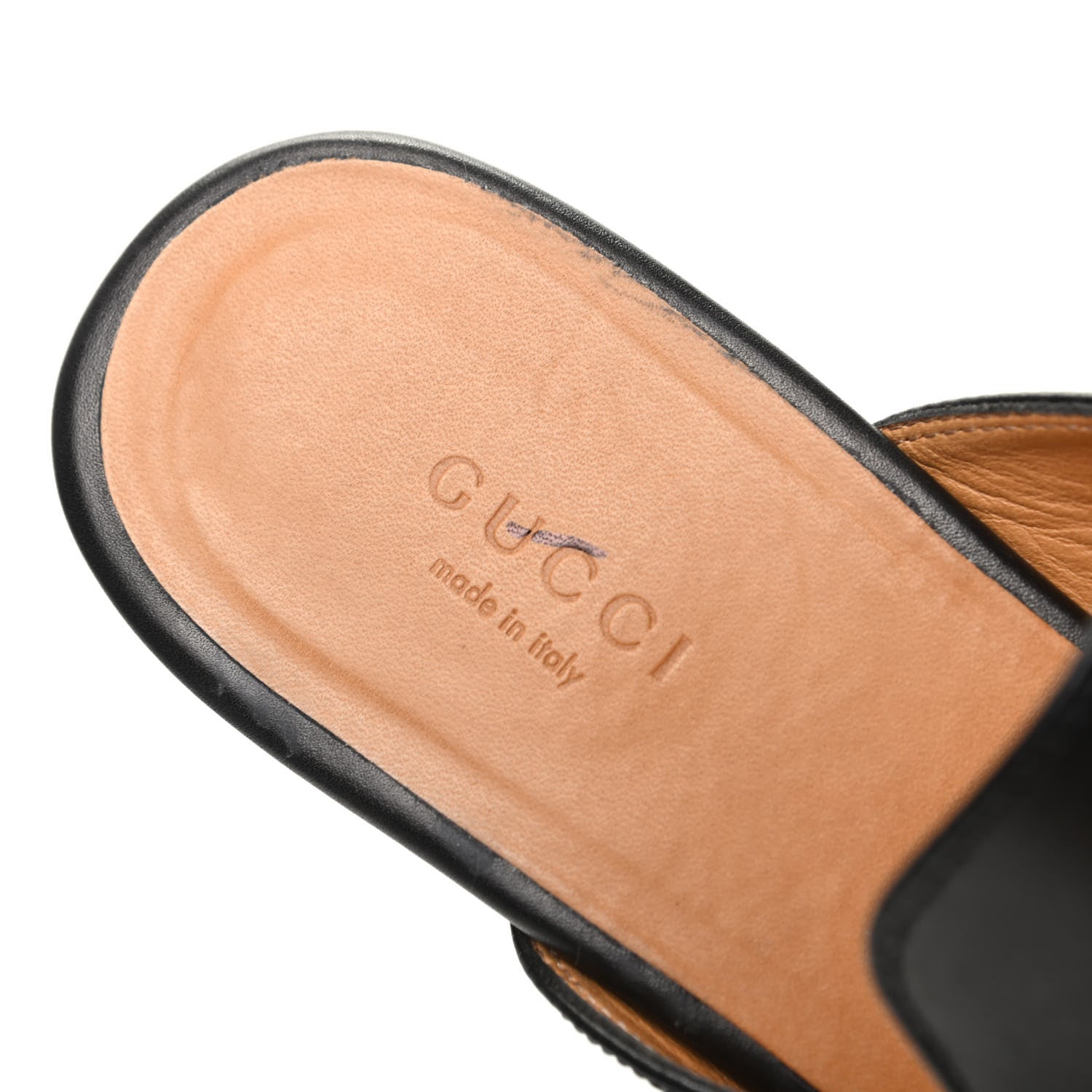 Gucci Calfskin Womens Princetown Slippers 38.5 Black 6 of 10