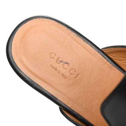 Gucci Calfskin Womens Princetown Slippers 38.5 Black 6 of 10