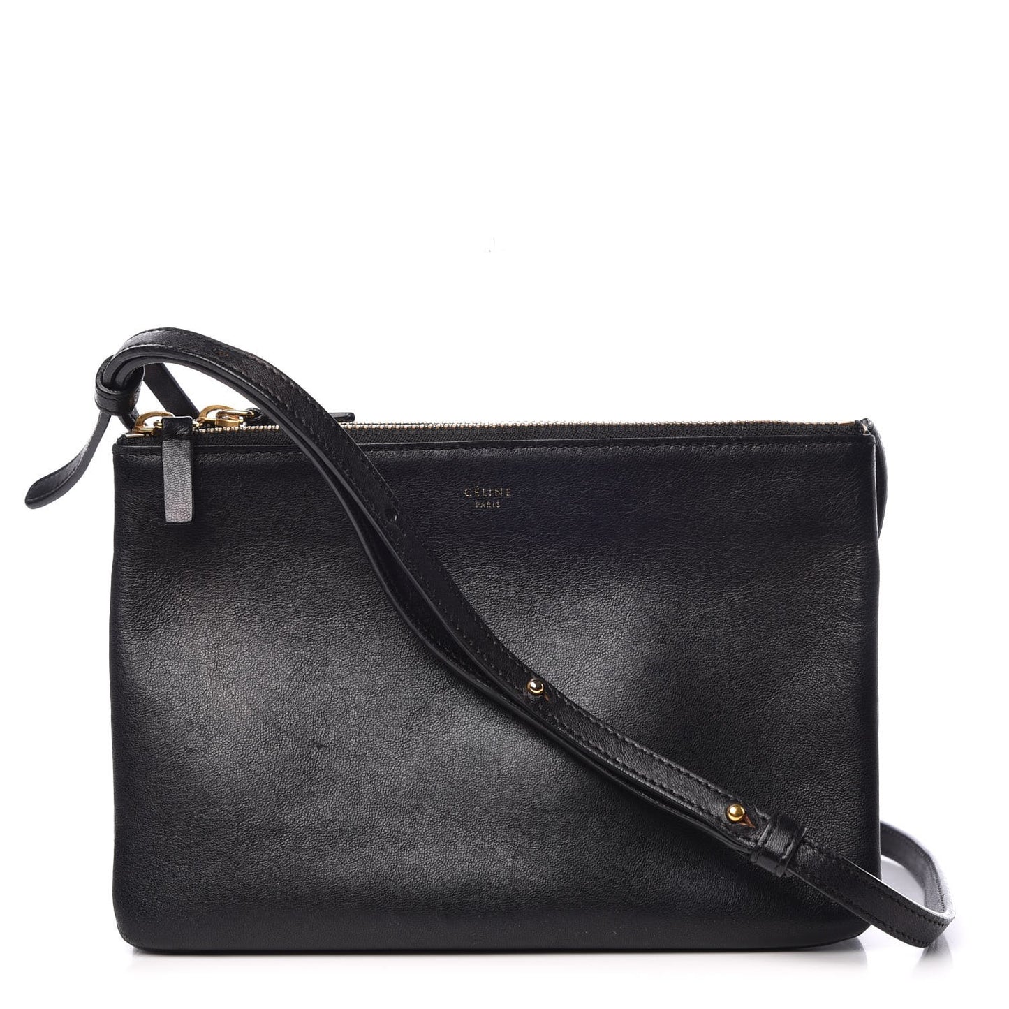 Lambskin Small Trio Crossbody Bag Black