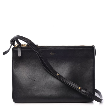 Celine Lambskin Small Trio Crossbody Bag Black 1 of 12