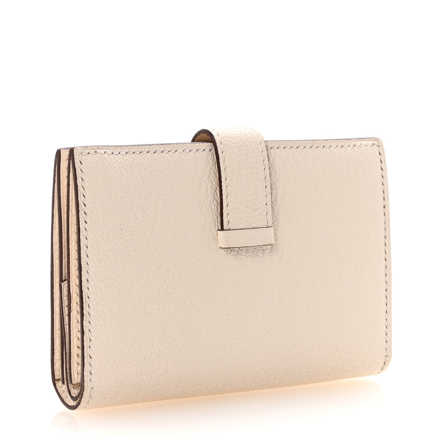 Hermes Chevre Mysore Mini Bearn Wallet Nata 3 of 6