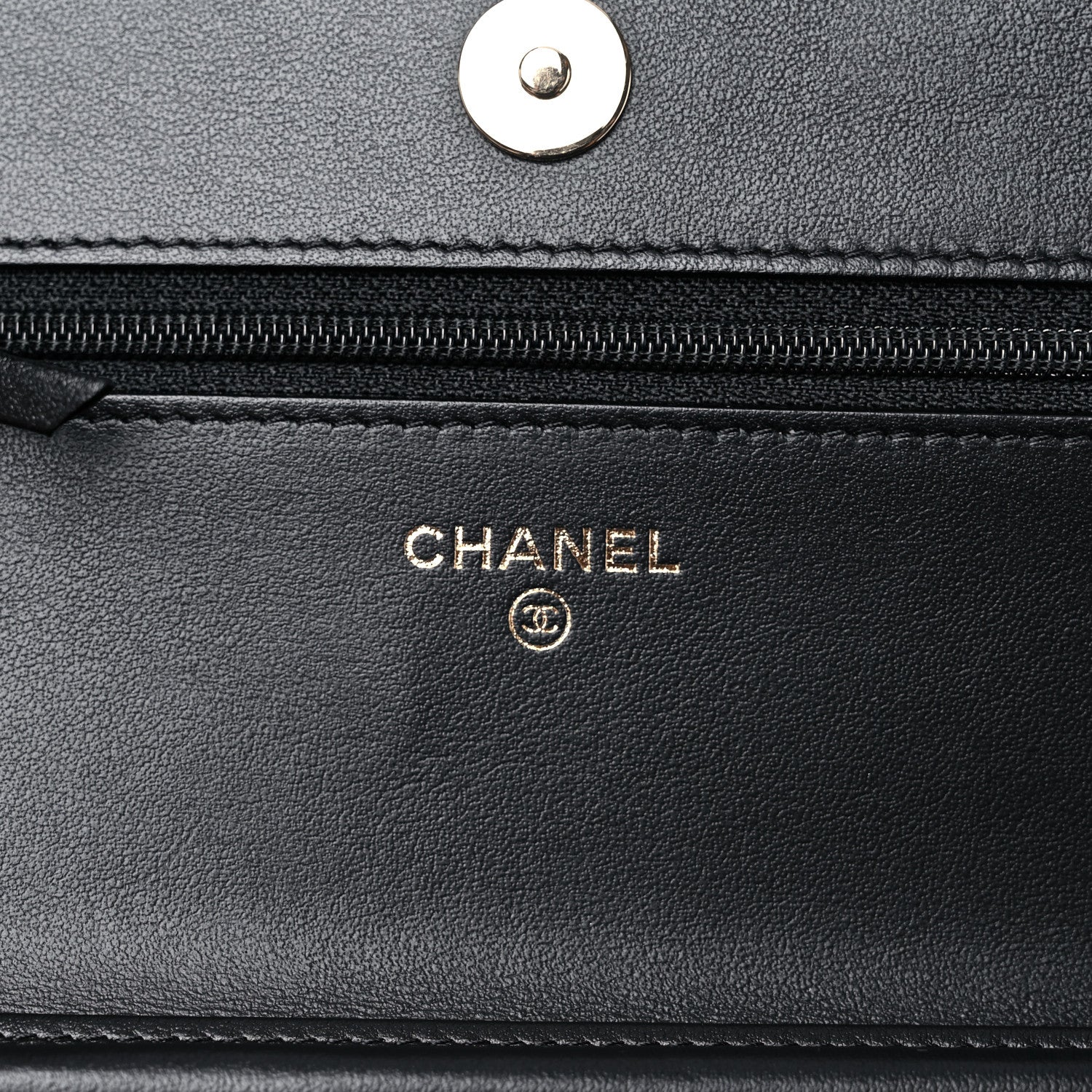 Chanel Caviar Quilted CC Filigree Wallet On Chain WOC Black 6 of 11