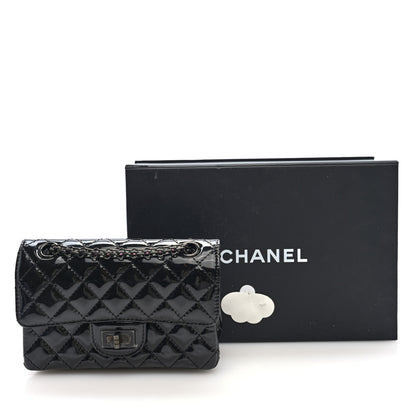 Chanel Patent Calfskin Quilted 2.55 Reissue Mini Flap So Black 11 of 11