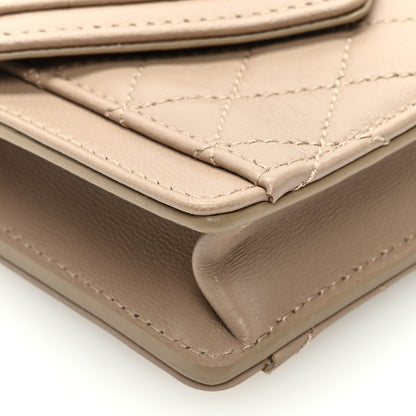 Saint Laurent Lambskin Quilted Monogram Micro Gaby Crossbody Bag Beige 7 of 8