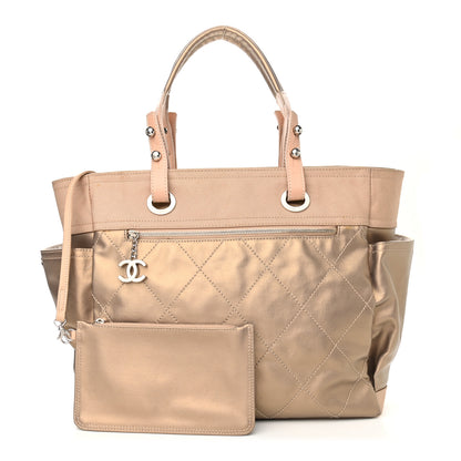 Chanel Metallic Coated Canvas Large Paris Biarritz Tote Gold 1 of 11