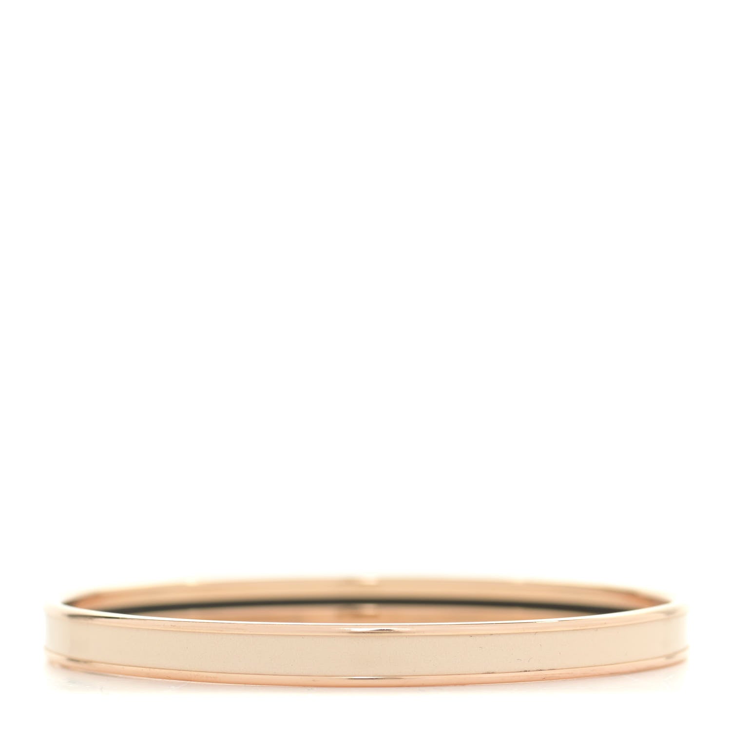 Hermes Enamel Printed Extra Narrow Bracelet 70 Pannacotta 3 of 5