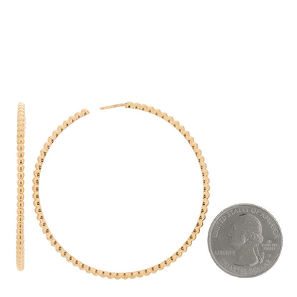 Van Cleef & Arpels 18K Rose Gold Large Perlee Hoop Earrings 2 of 4