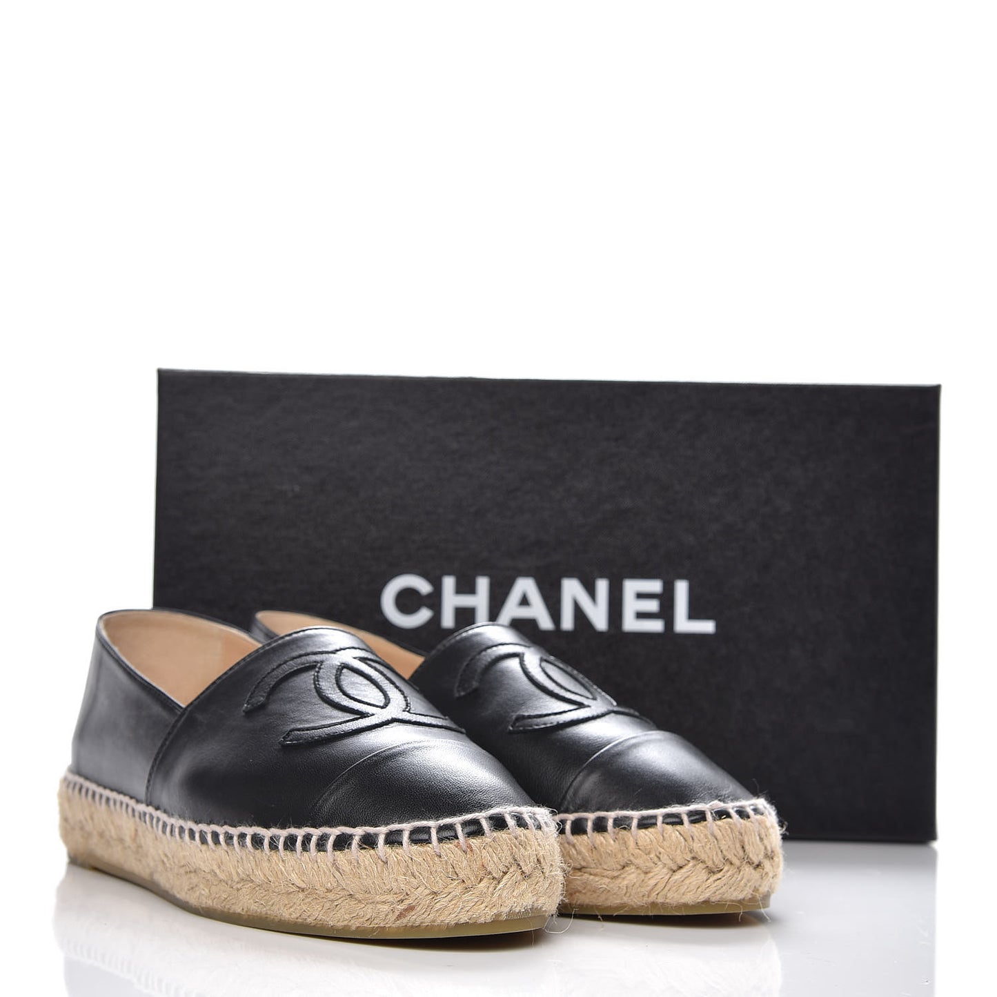 Lambskin CC Espadrilles 36 Black