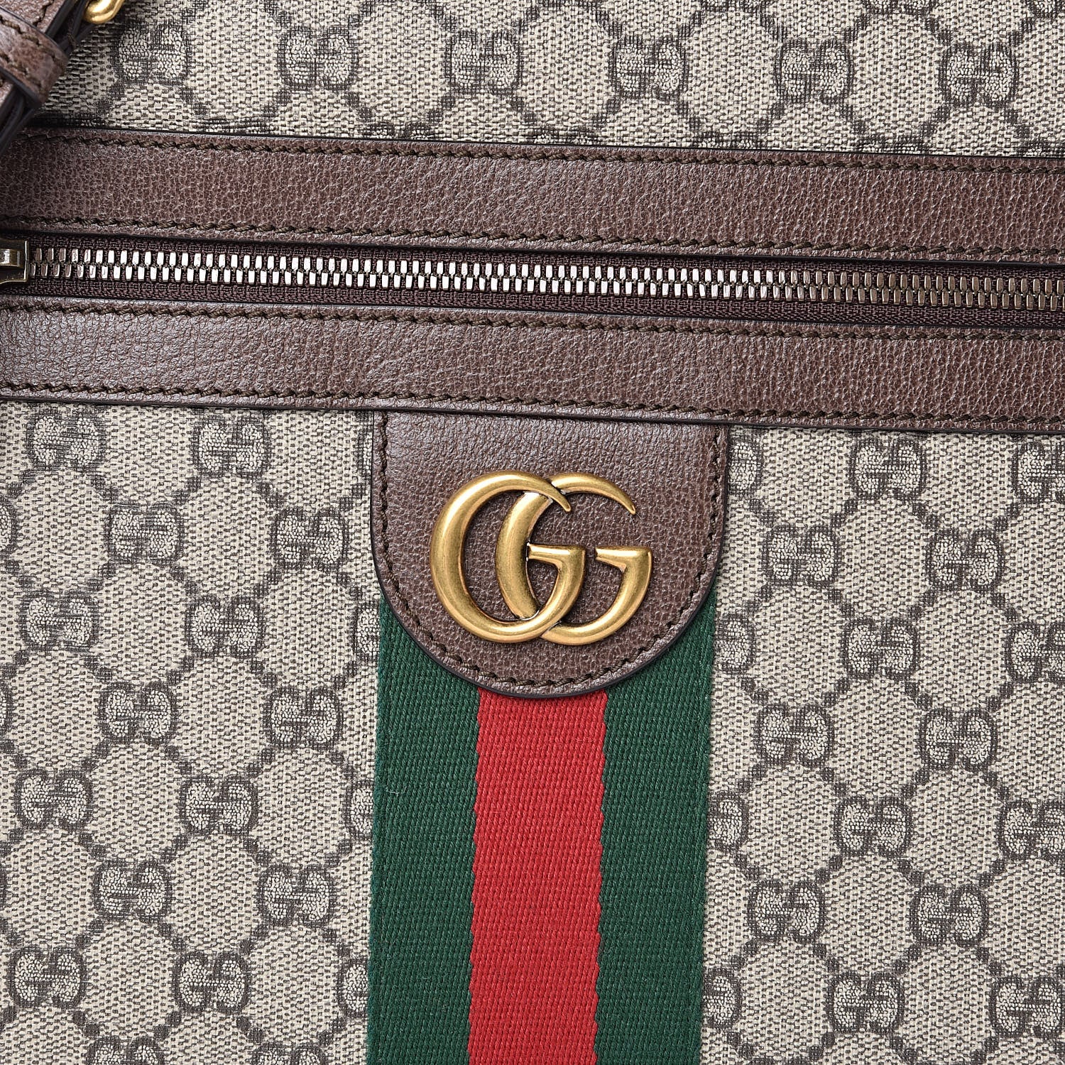 Gucci GG Supreme Monogram Web Medium Ophidia Messenger Bag Brown 11 of 11