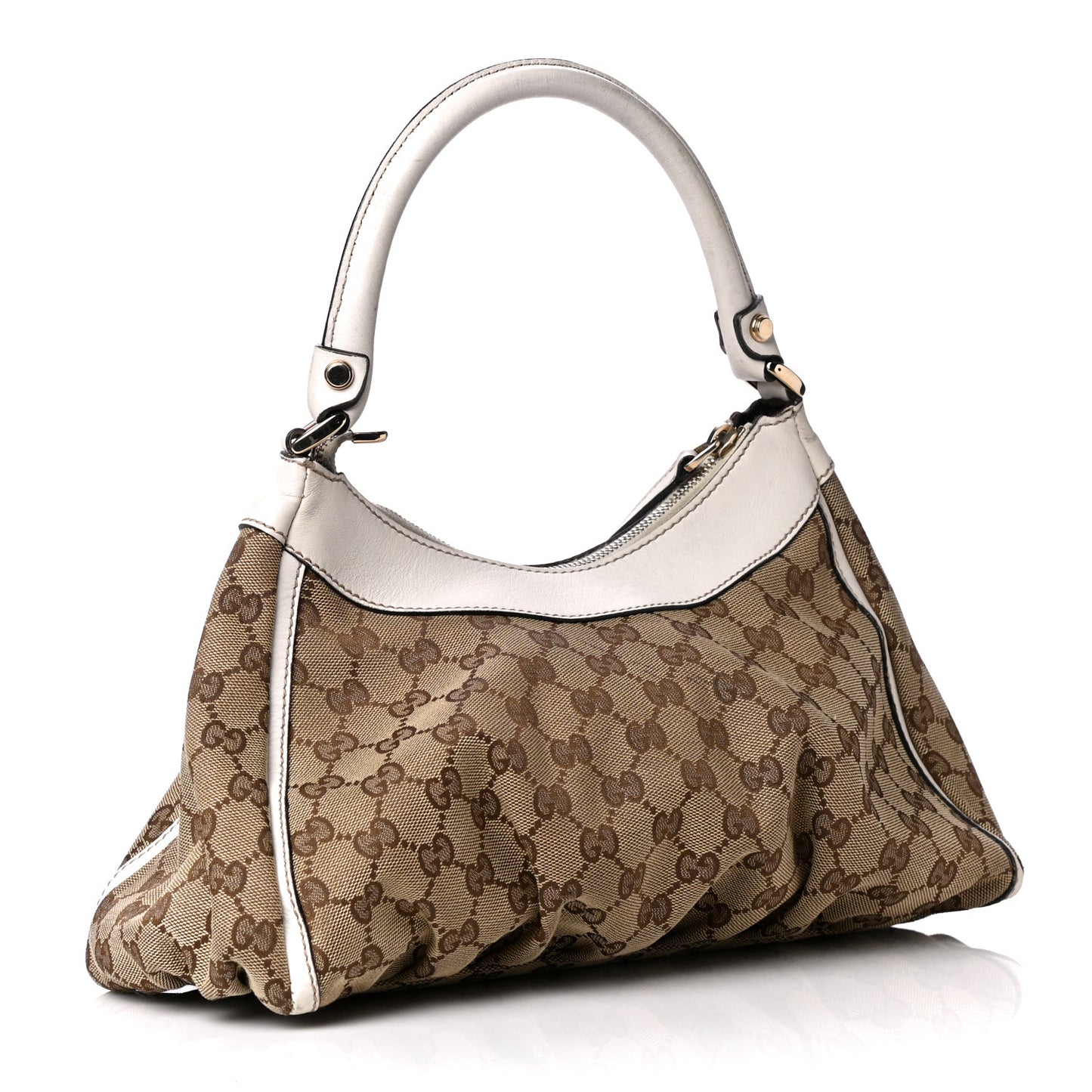 Monogram Medium D Gold Ring Hobo White