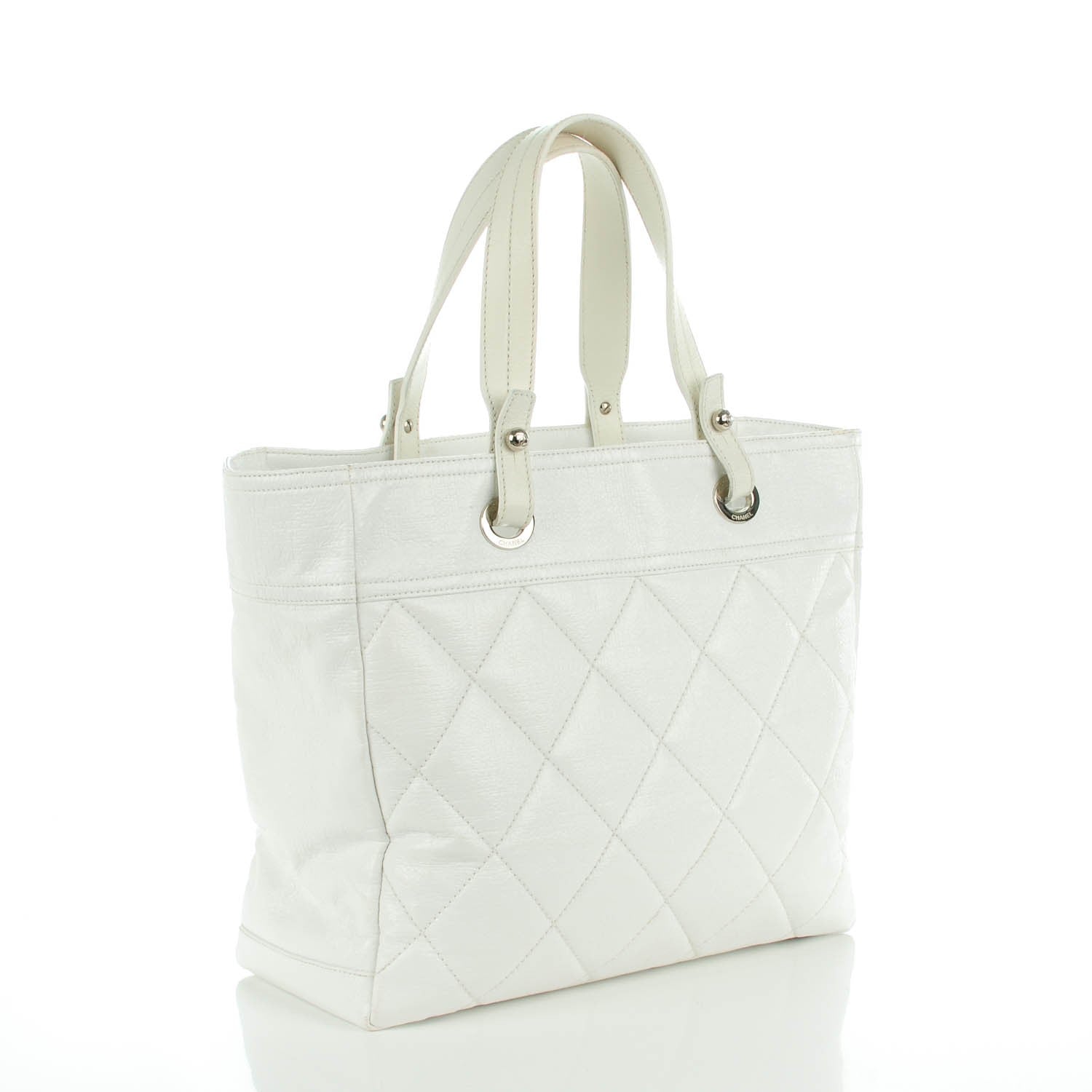 Chanel Coated Canvas Large Paris Biarritz Tote White 3 of 9