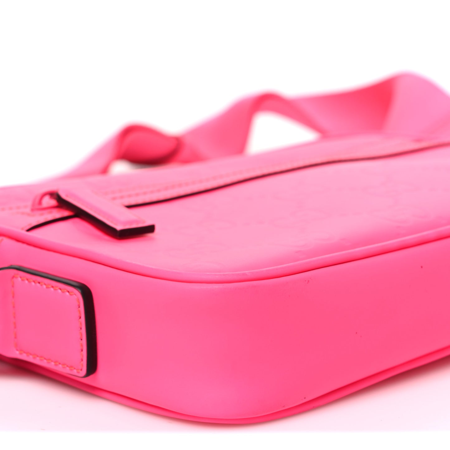 Rubber Effect Monogram GG Crossbody Bag Fluorescent Fuchsia