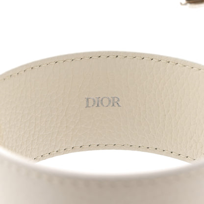 Christian Dior Oblique Stainless Steel Grained Calfskin Aqua Bottle With Shoulder Strap Off White 5 of 11