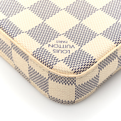 Louis Vuitton Damier Azur Pochette Felicie Chain Wallet Rose Ballerine 12 of 13