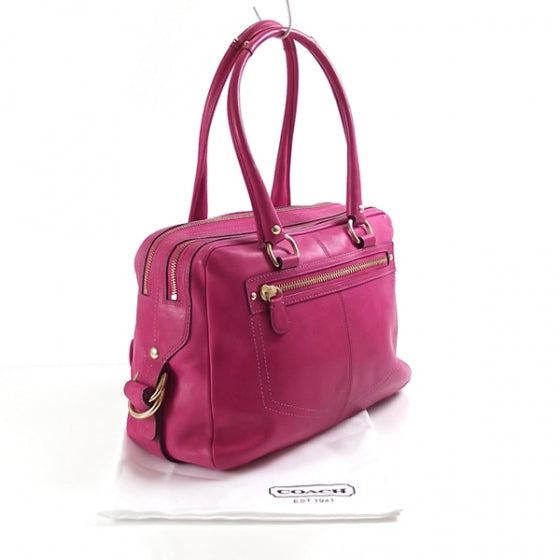 FASHIONPHILE COACHLeatherPEYTONLargeFuchsia12791 3 of 8