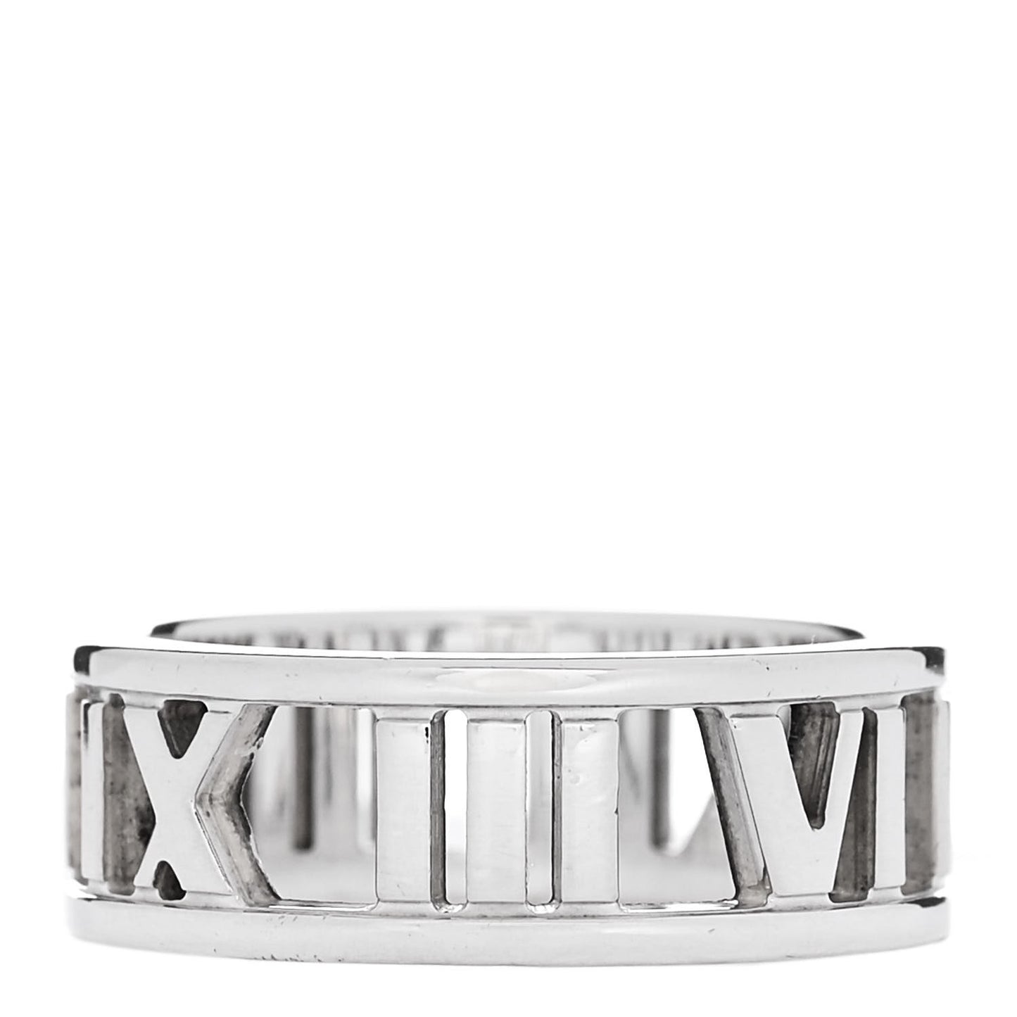 Sterling Silver Wide Atlas Open Ring 50 5.5
