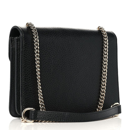 Gucci Dollar Calfskin Small Interlocking G Shoulder Bag Black 3 of 9