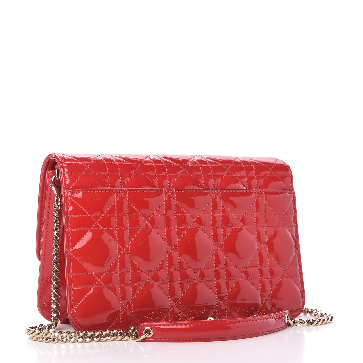 Christian Dior Patent Cannage Miss Dior Promenade Pouch Red 3 of 11