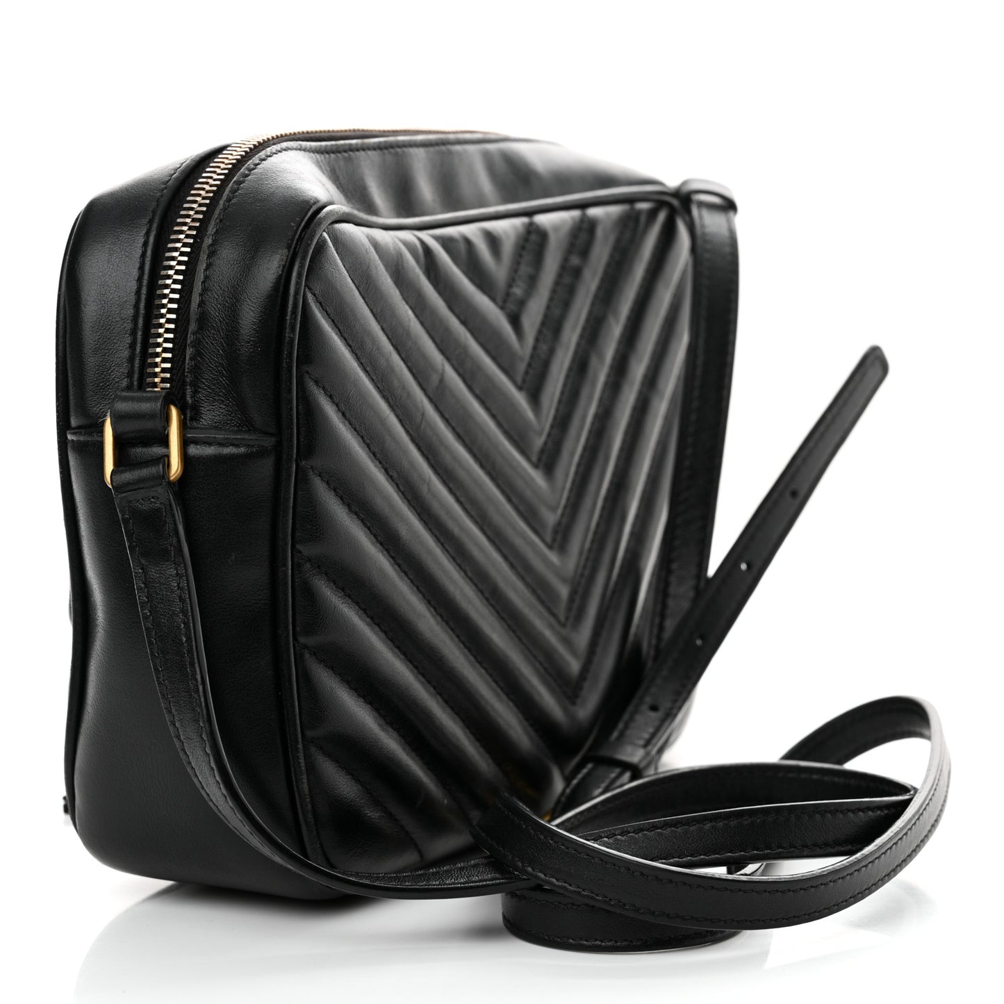 Calfskin Matelasse Monogram Lou Camera Bag Black