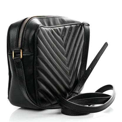 Saint Laurent Calfskin Matelasse Monogram Lou Camera Bag Black 2 of 19