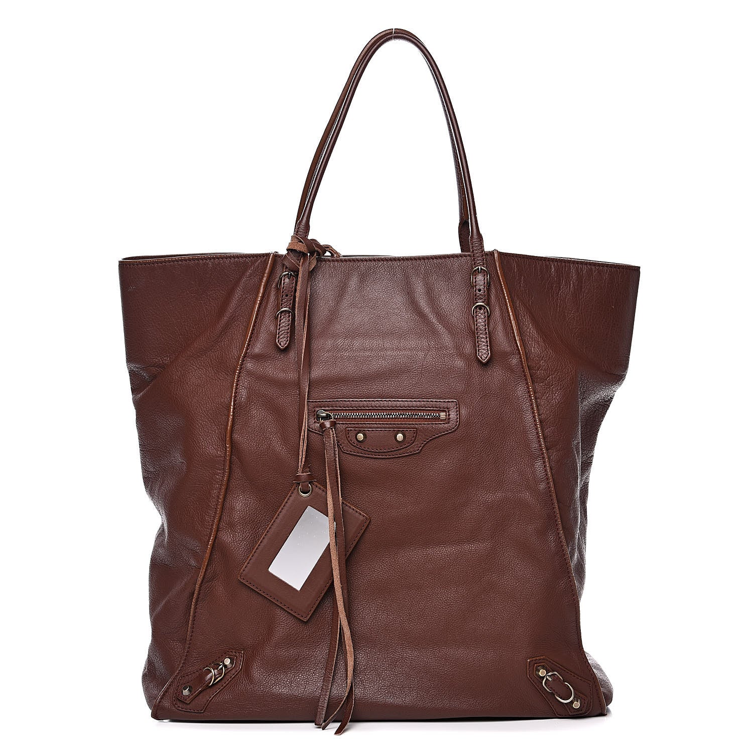 Balenciaga Veau Papier Basket Tote Castagna 1 of 15