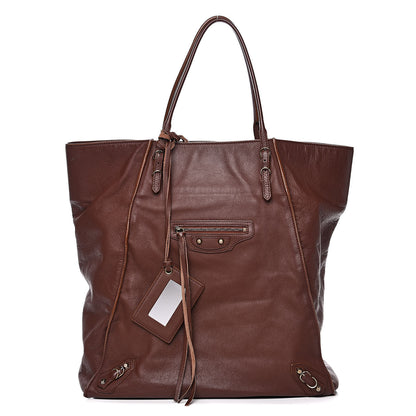 Balenciaga Veau Papier Basket Tote Castagna 1 of 15