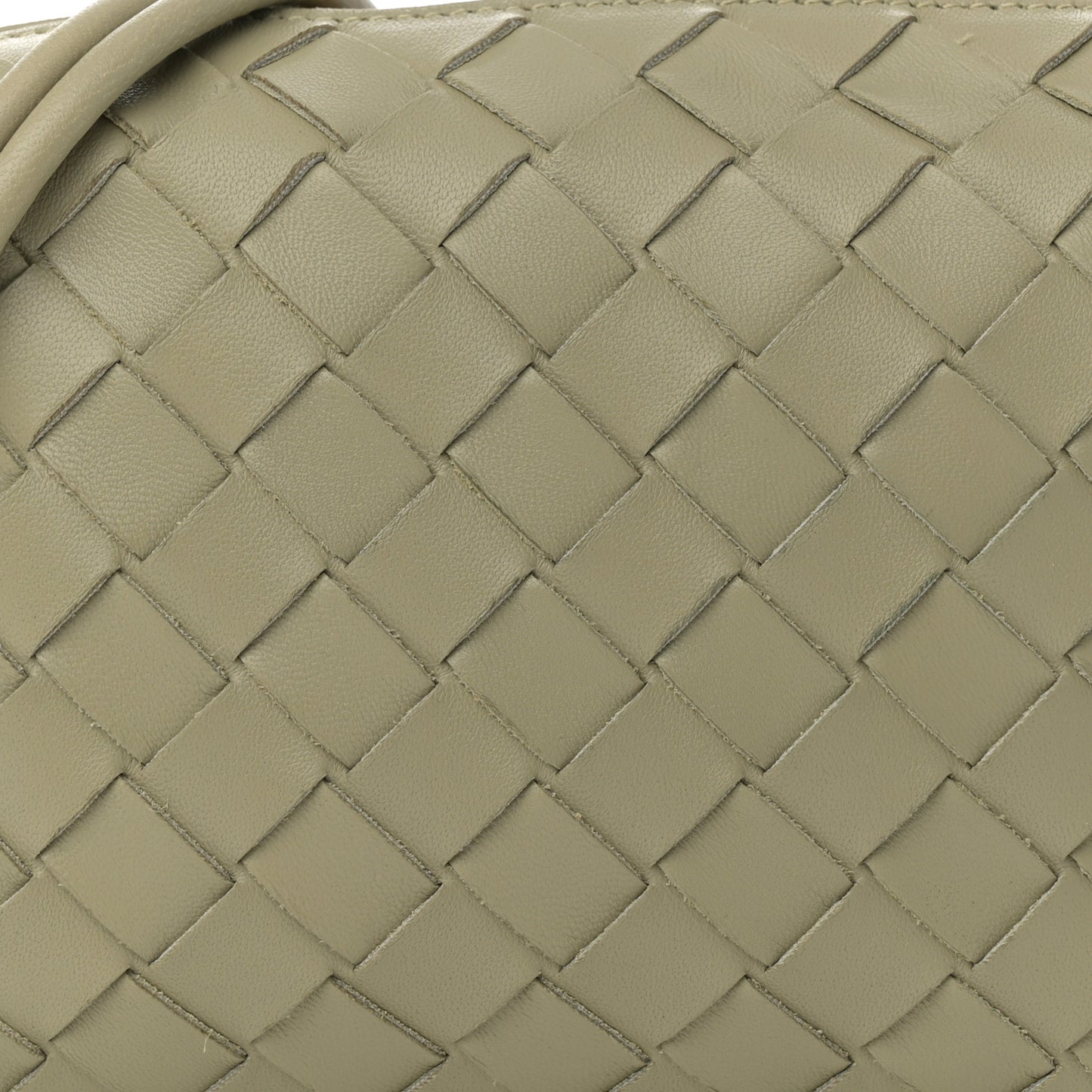 Nappa Intrecciato Mini Loop Camera Bag Travertine