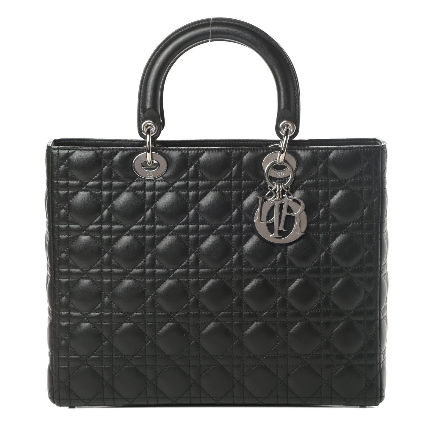 Lambskin Cannage Large Lady Dior Black