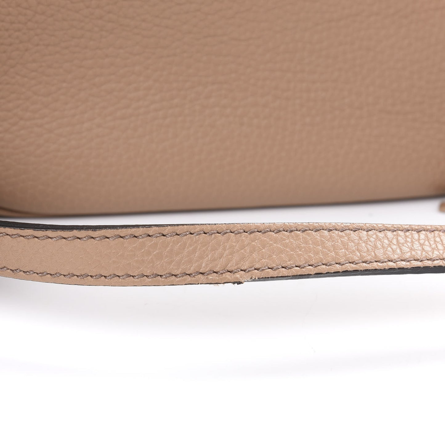 Pebbled Calfskin Small Soho Disco Bag Rose Beige