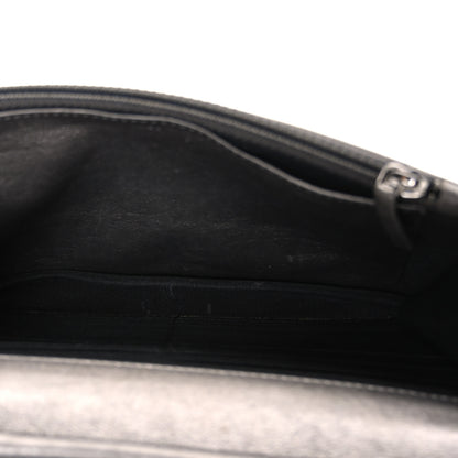 Chanel Metallic Caviar Timeless CC Wallet On Chain WOC Grey 5 of 12