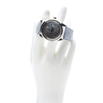 Gucci Stainless Steel Ostrich Blue Mother of Pearl 38mm G-Timeless Snake Automatic Watch 2 of 8