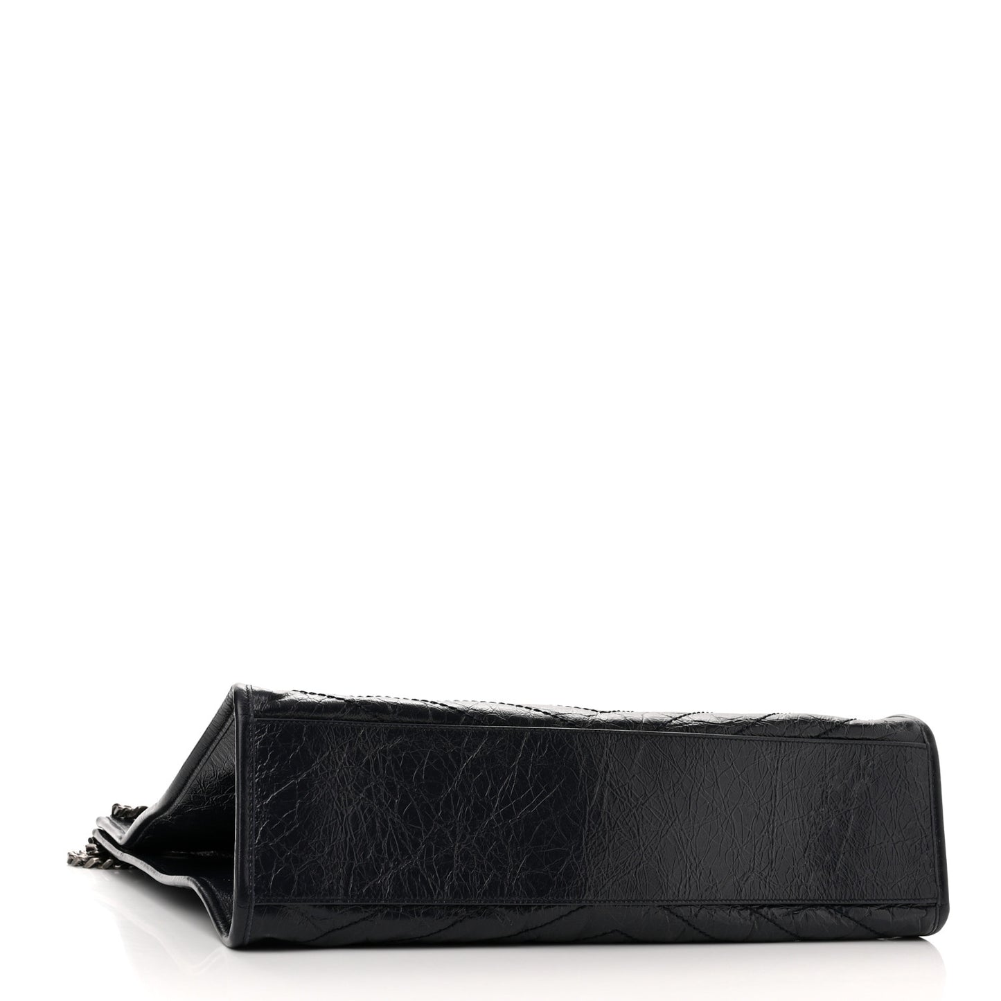 Crinkled Calfskin Matelasse Monogram Niki Shoulder Bag Deep Marine
