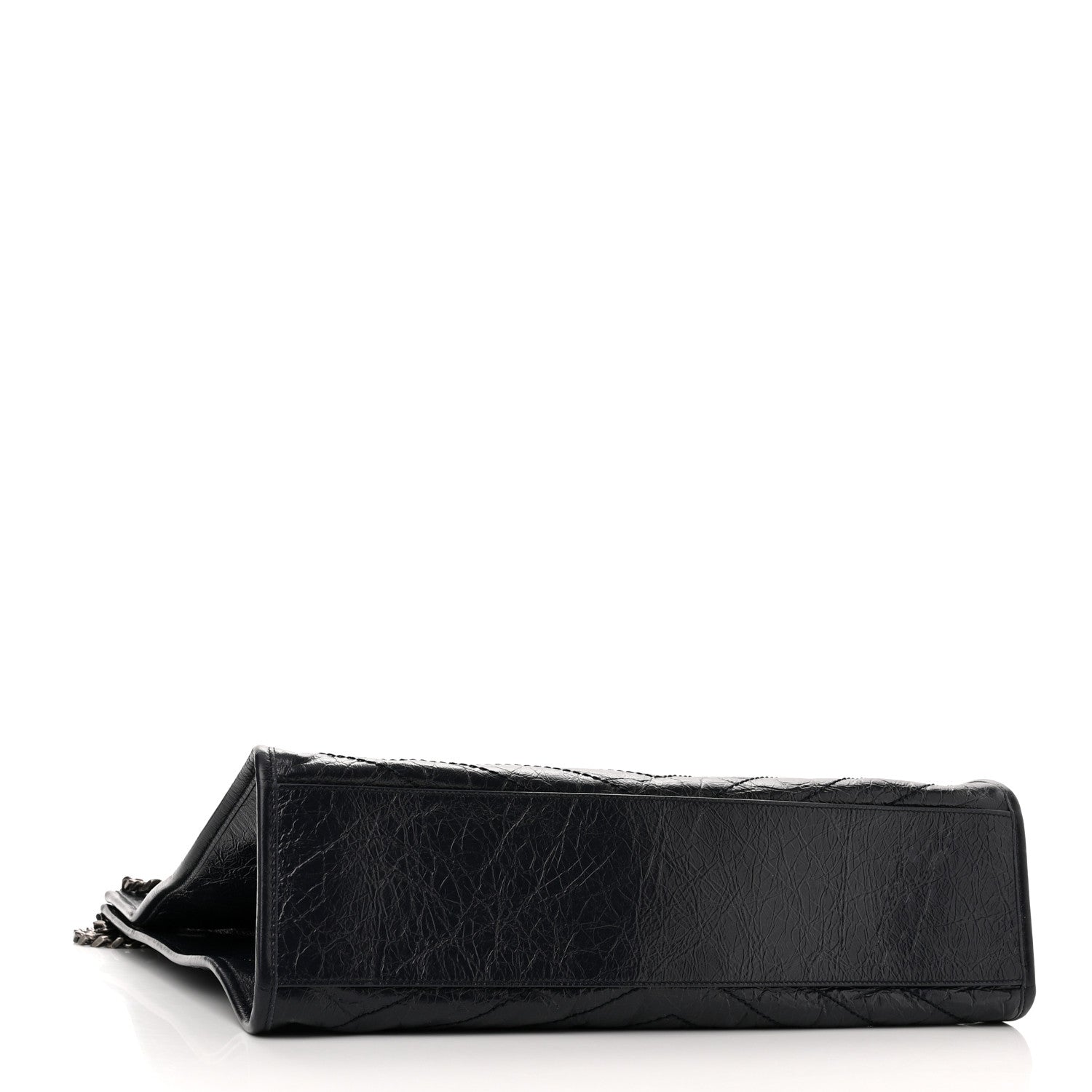 Saint Laurent Crinkled Calfskin Matelasse Monogram Niki Shoulder Bag Deep Marine 4 of 10