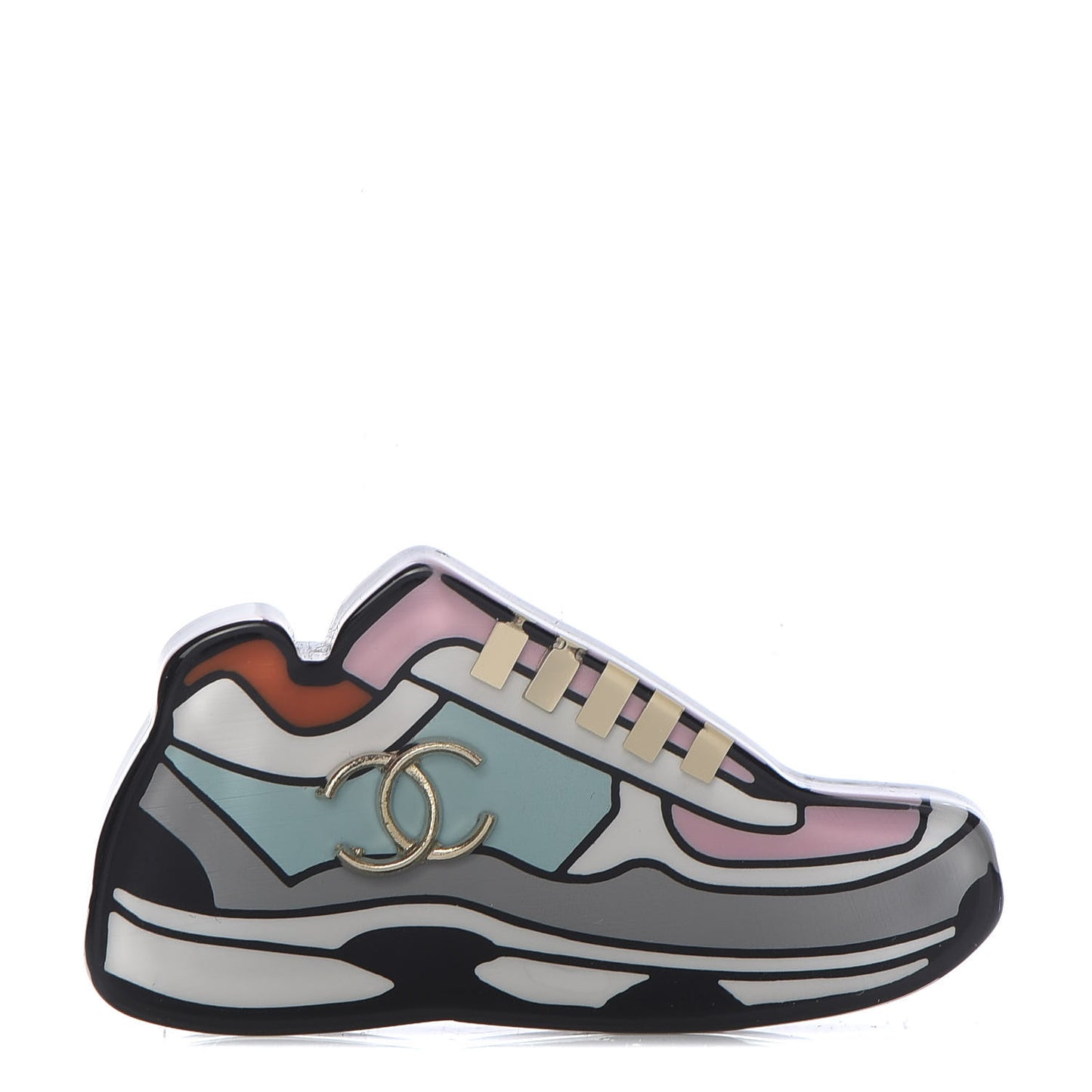 Resin Icon Manga Sneaker Brooch Multicolor