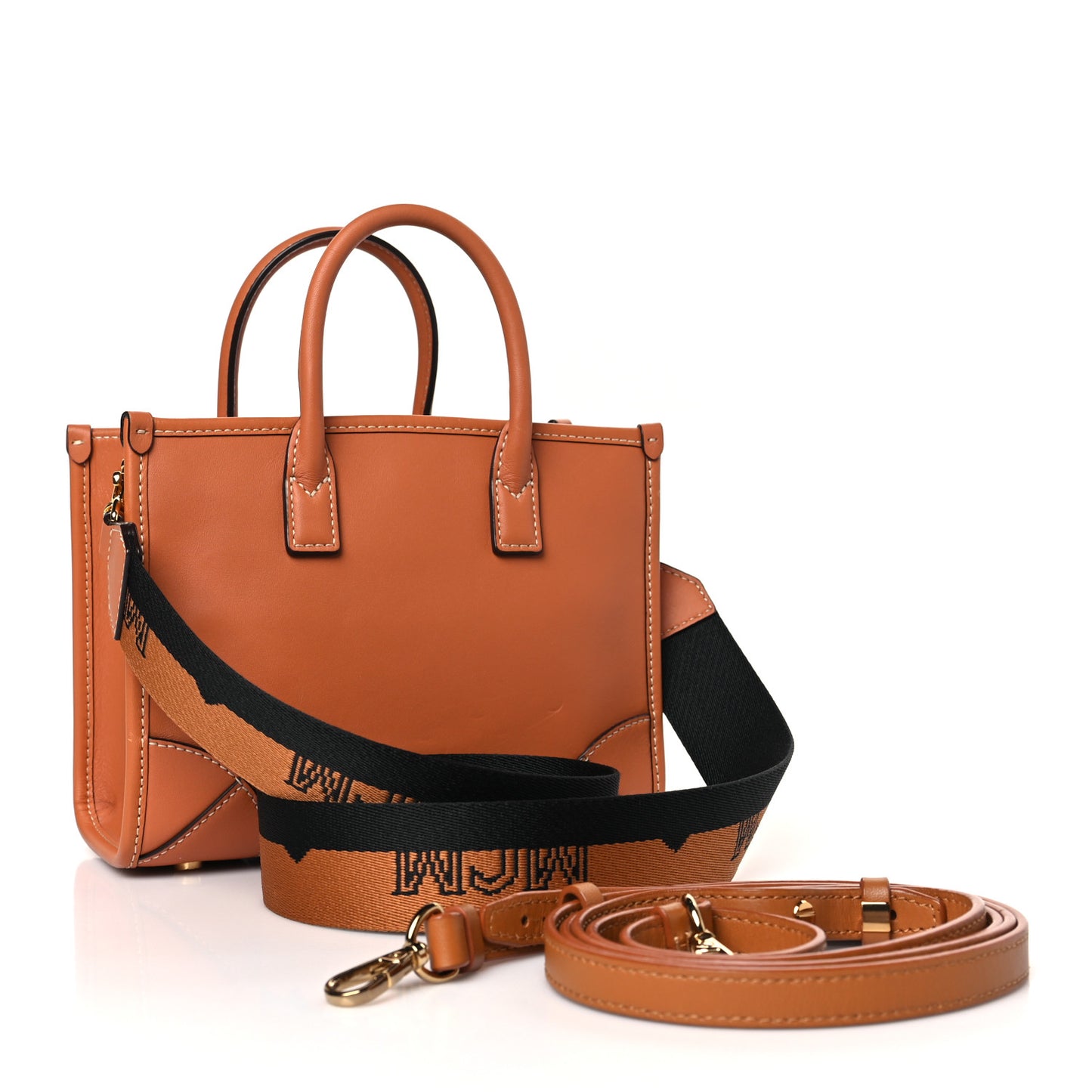 Calfskin Mini Munchen Tote Cognac