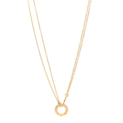 Cartier 18K Yellow Gold 2 Diamond LOVE Necklace 1 of 5