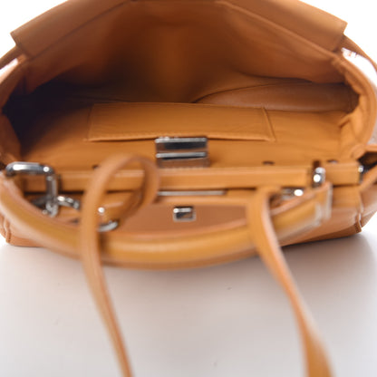 Fendi Nappa Mini Peekaboo Iconic Satchel Giallo Syrup 6 of 10